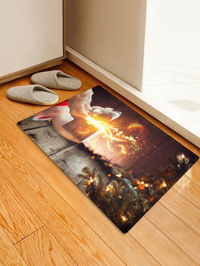 

Sparkly Christmas Firework Print Decorative Floor Mat, Multi