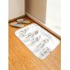 Tapis de Sol de Noël Antidérapant Motif de Famille de Bonhommes de Neige - Blanc W16 X L24 INCH