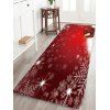 Tapis Anti-dérapant Absorbant d'Eau Motif de Flocon de Neige - Rouge W24 X L71 INCH