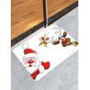 Tapis Anti-dérapant Absorbant d'Eau Motif de Cerf et de Père Noël - multicolor W24 X L35.5 INCH
