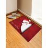 Tapis Anti-dérapant Absorbant d'Eau Moitf de Père Noël - Rouge Vineux W24 X L35.5 INCH