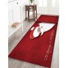 Tapis Anti-dérapant Absorbant d'Eau Moitf de Père Noël - Rouge Vineux W24 X L71 INCH