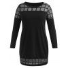 Robe Droite à Ourlet en Maille de Grande Taille en Vichy - Noir L