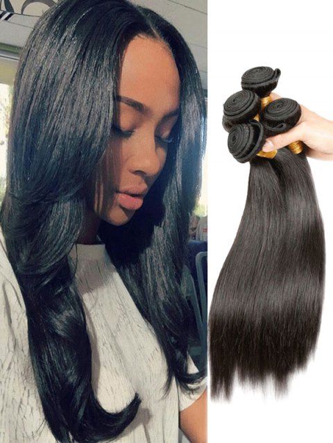 41 Off 2019 4pcs Real Human Hair Long Straight Virgin Hair