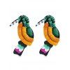 Boucles d'Oreilles Perroquet Design en Faux Cristaux avec Paillettes - multicolor 