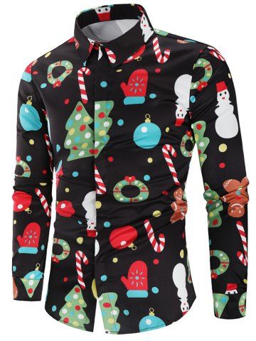 Chemise Boutonnée Thème de Noël