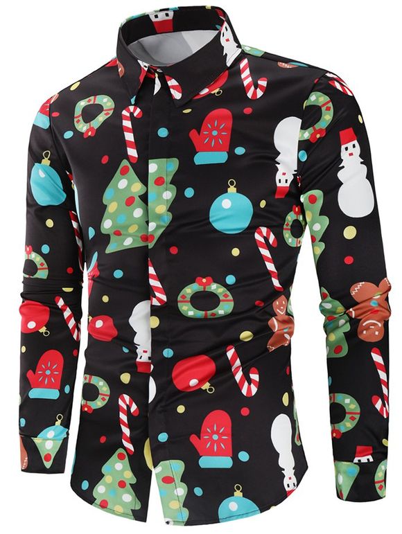 Chemise Boutonnée Thème de Noël - multicolor XL
