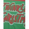 Knitted Sweater Print Christmas Long Sleeve T-shirt - MEDIUM SPRING GREEN M