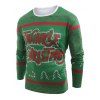 Knitted Sweater Print Christmas Long Sleeve T-shirt - MEDIUM SPRING GREEN 2XL