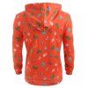 Christmas Elements Blazer Print Pouch Pocket Hoodie - LAVA RED S
