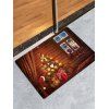 Tapis Anti-dérapant Absorbant d'Eau Motif de Maison et de Sapin - multicolor W16 X L24 INCH
