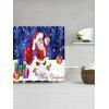 Rideau de Douche Père Noël pour Salle de Bain - multicolor W71 X L79 INCH