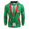 Christmas Blazer Pocket Pullover Hoodie - CLOVER GREEN M