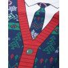 Christmas Cardigan Printed Long Sleeve T-shirt - multicolor A L