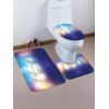 Tapis de Bain de Toilette de Noël Lumières 3 Pièces - multicolor 