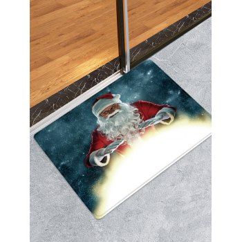 

Christmas Santa Claus Pattern Water Absorption Anti-skid Area Rug, Multicolor