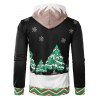 Christmas Horse Feet Printed Pullover Hoodie - multicolor XL
