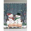 Rideaux de Douche de Noël Motif Bonhomme de Neige avec Echarpe - multicolor W71 X L71 INCH