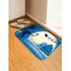 Tapis de Sol Antidérapant Absorption d'Eau Motif Nuit de Noël et Bonhomme de Neige - multicolor W16 X L24 INCH