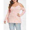 Pull Épaule Ouverte Grande Taille - Rose 4X