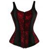 Plus Size Sweetheart Neck Zip Up Corset - RED 6X