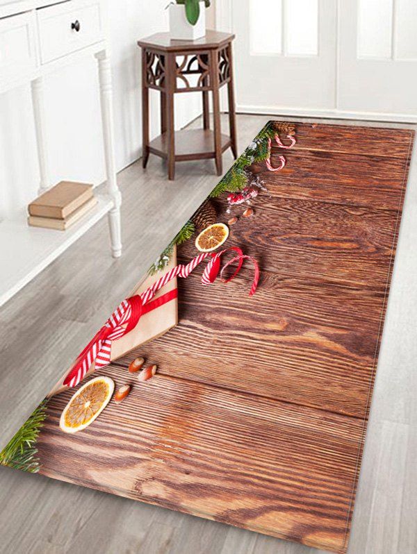 

Christmas Wooden Printed Decorative Floor Mat, Wood