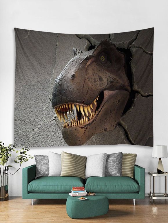 Tapisserie Art Décoration Murale Dinosaure Imprimé - multicolor W59 X L51 INCH