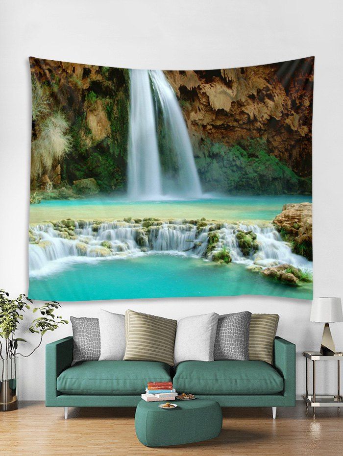 

Stream Scenery Printed Wall Art Tapestry, Multi