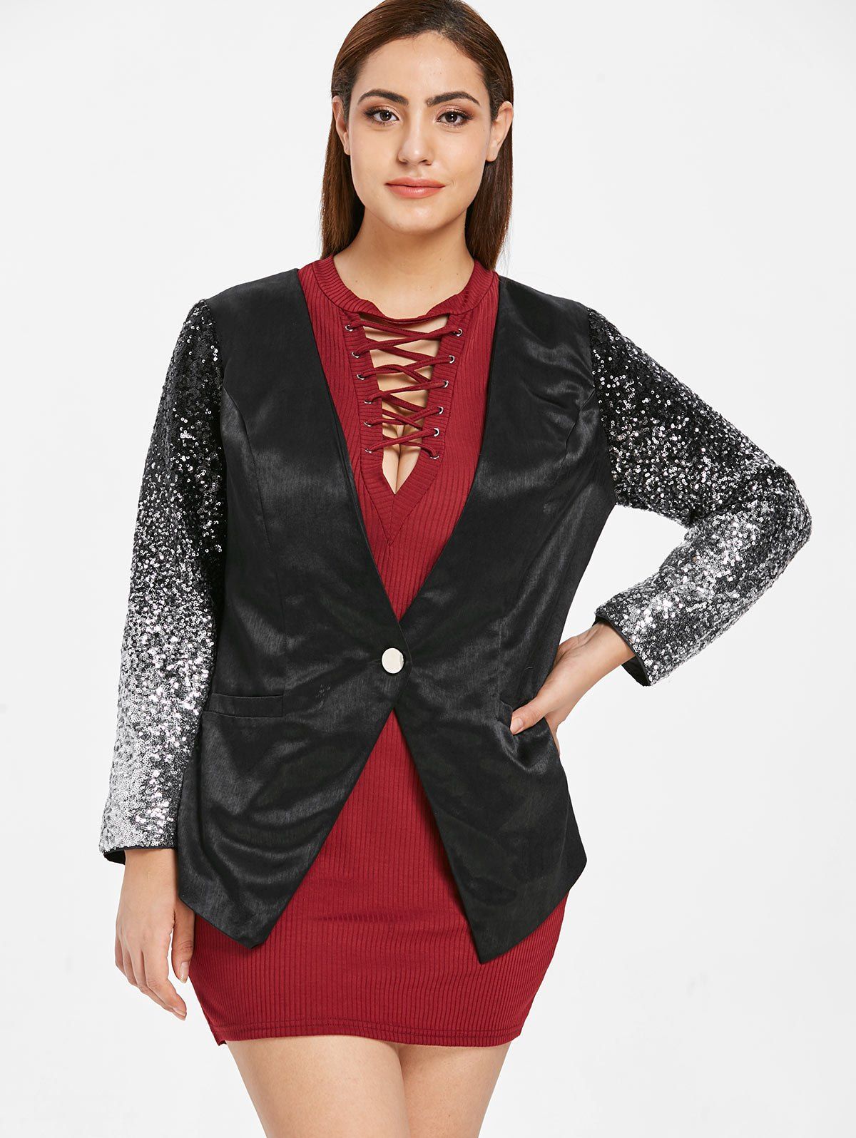 sequin blazer size 20