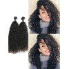 2  Pièces Extensions de Cheveux Humains Vierges Malaisiens Bouclés - Noir Naturel 14INCH X 14INCH