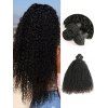 3 Pièces Extensions de Cheveux Humains Vierges Indiens Bouclés - Noir Naturel 22INCH X 22INCH X 22INCH