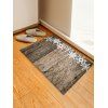 Tapis de Sol de Noël Décoratif Flocon de Neige et Bois Imprimés - Bois W20 X L31.5 INCH