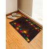 Tapis de Sol de Noël Décoratif Bois et Lumière Imprimés - Noir W16 X L24 INCH