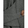 Open Front Button Long Duster Cardigan - DARK GRAY XL