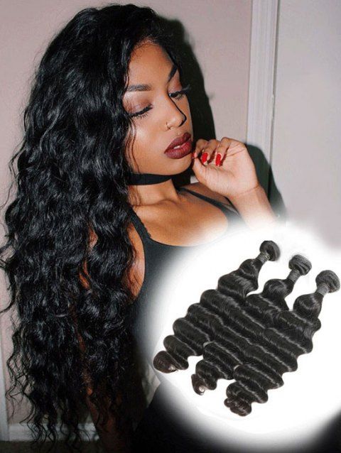 Malaysian Virgin Real Human Hair Deep Wave Hair Weaves