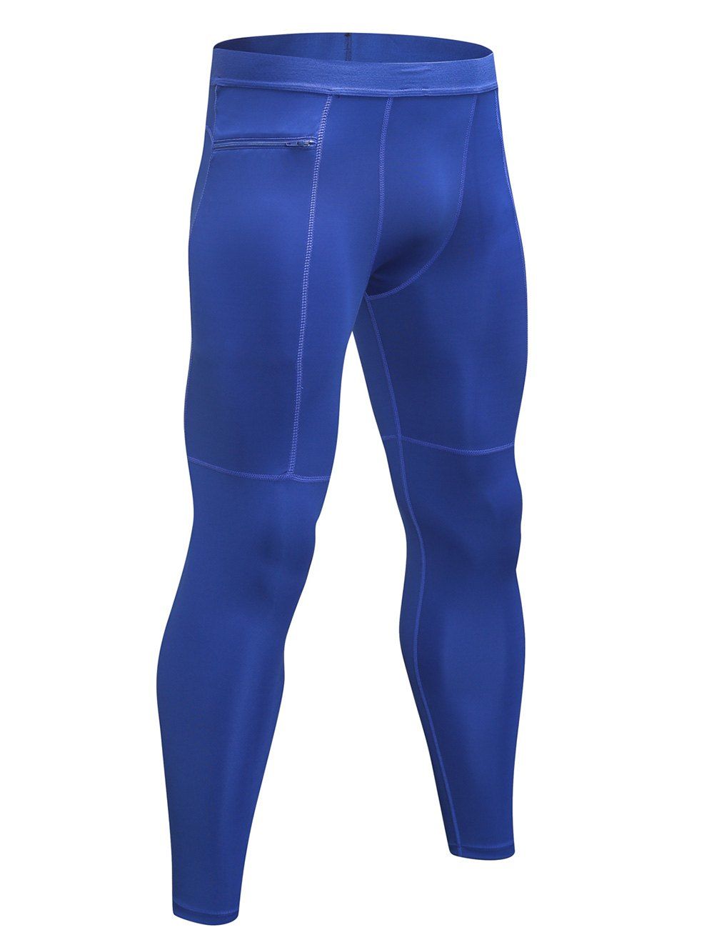 

Zipper Embellished Casual Sport Pants, Cobalt blue