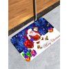 Tapis de Sol Décoratif Père Noël et Cadeau Imprimés - Bleu W16 X L24 INCH