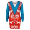 T-shirt de Noël Imprimé de Grande Taille - multicolor 1X