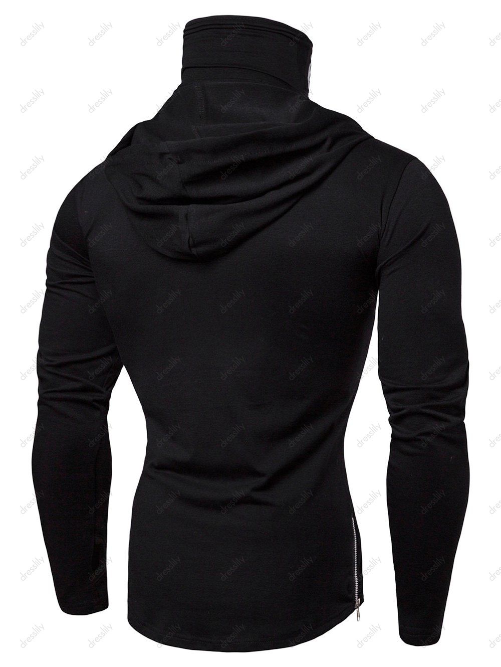 [83% OFF] 2021 Fashion Drawstring Scare Mask Hoodie For Man In BLACK | DressLily