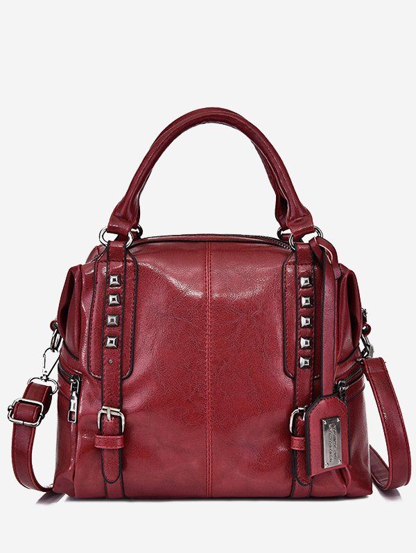 

Rivet Large Capacity Tote Bag, Red wine