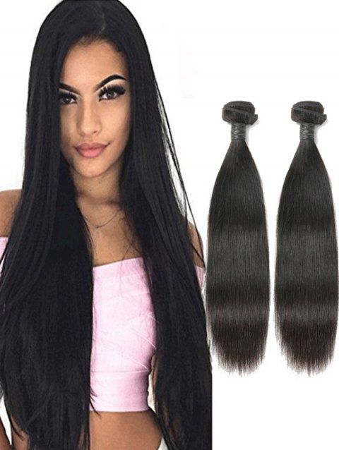 17 Off 2019 2pcs Peruvian Remy Human Hair Straight Hair Weaves