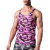 Camouflage Pattern I-shaped Tank Top - NEON PINK M