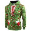 Sweat à Capuche de Noël 3D Elément de Blazer Imprimé - Chartreuse XL