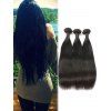 3 Pièces Extensions de Cheveux Humains Brésiliens Lisses - Noir 16INCH X 16INCH X 16INCH