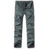 Pantalon Cargo Solide Zippé avec Multi-Poches - Gris M