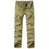 Pantalon Cargo Solide Zippé avec Multi-Poches - Kaki Léger M