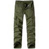 Pantalon Cargo Zippé Solide avec Multi-Poches - Vert Armée 2XL