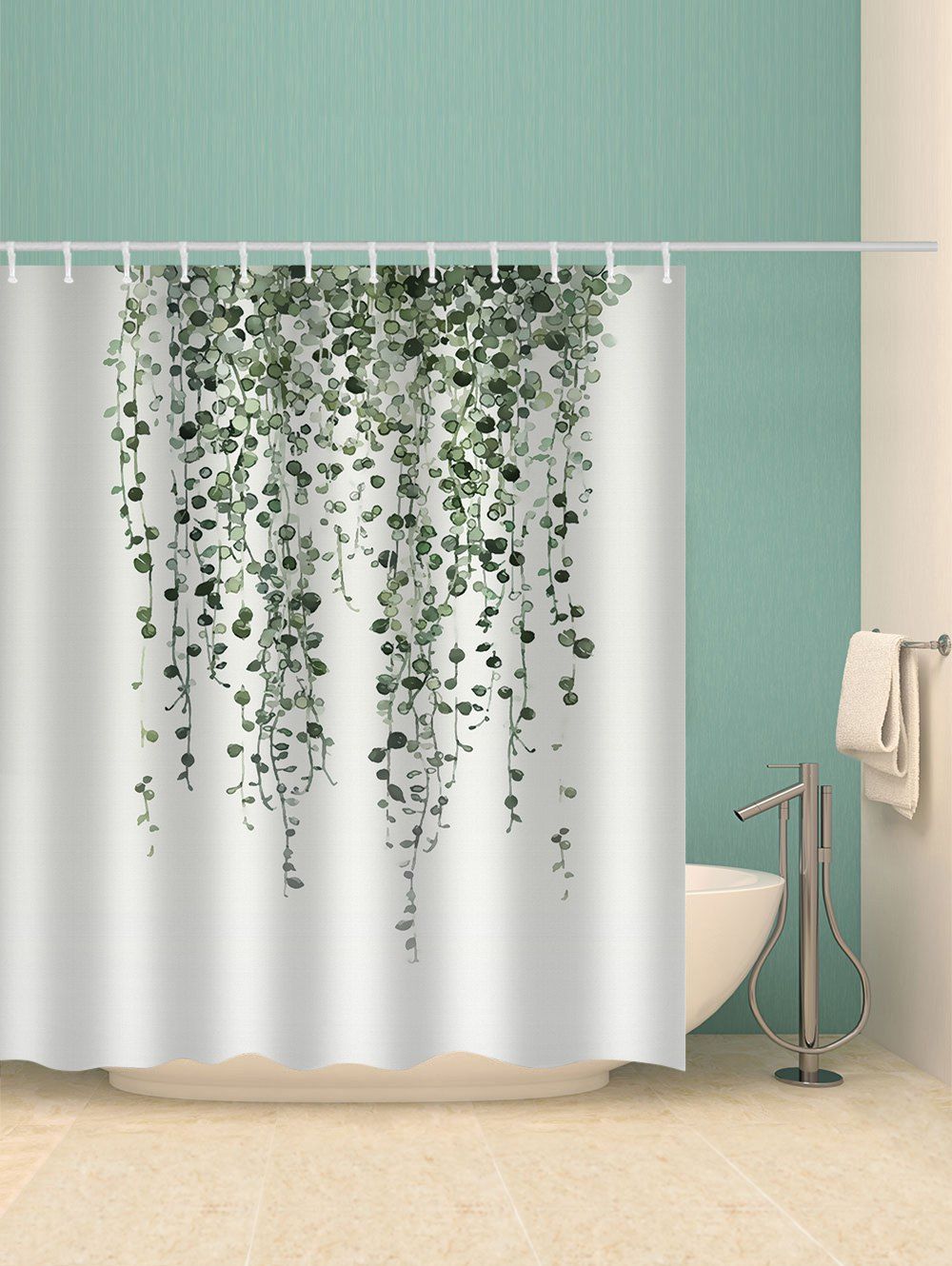 DressLily.com: Photo Gallery - Vine Plant Print Waterproof Bathroom ...