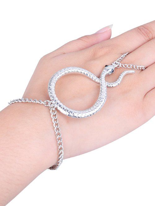 

Alloy Snake Design Geometric Bracelet, Silver