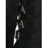 Cut Out Back Zipper Hoodie - BLACK 2XL